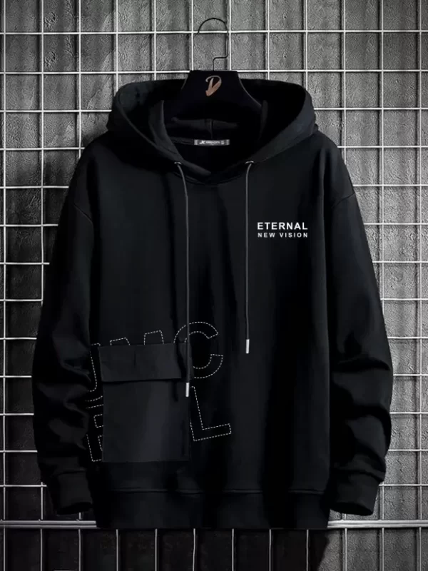 Men Printed Hooded Neck Cotton Full Hudi