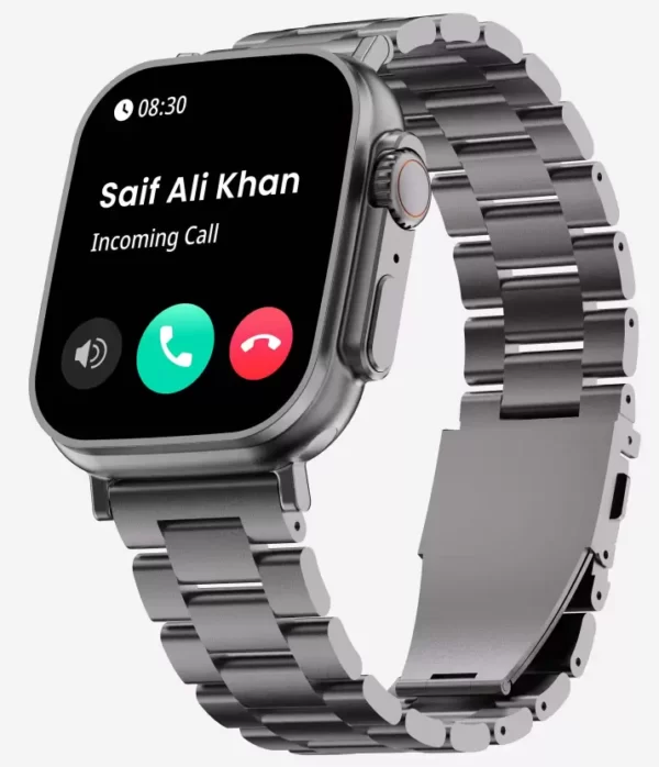 Boult Crown 1.95'' Screen, BT Calling, Working Crown, Zinc Alloy Frame, 900 Nits, SpO2 Smartwatch