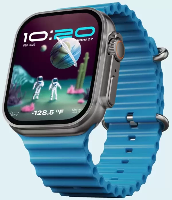 Boult Crown 1.95'' Screen, BT Calling, Working Crown, Zinc Alloy Frame, 900 Nits, SpO2 Smartwatch