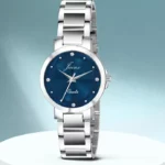 Blue Dial Steel Chain Analog Watch - For Women