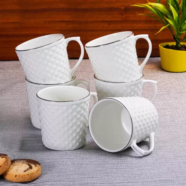 Cup Set Bone China Dishwasher Safe Pack of: 6 Capacity: 150 ml