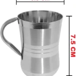 Stainless Steel Single Walled Damru Shaped Tea & Coffee Cup pack of 2