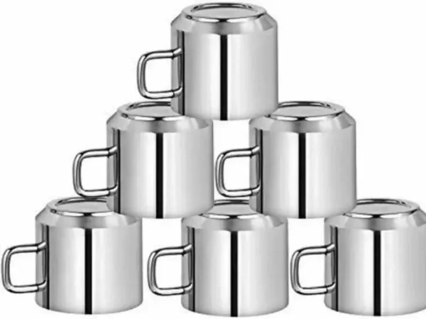 Stainless Steel double wall tea and coffee cup set Pack of 4