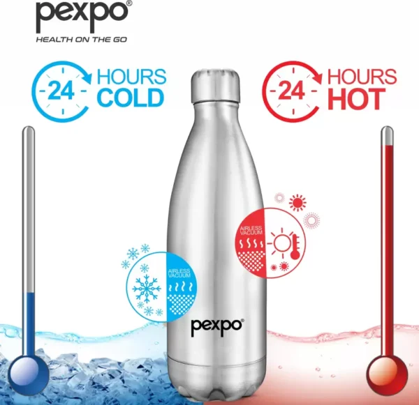 Pexpo 24 Hrs Hot and Cold ISI Certified , Electro Vacuum insulated Water Bottle 500 ml