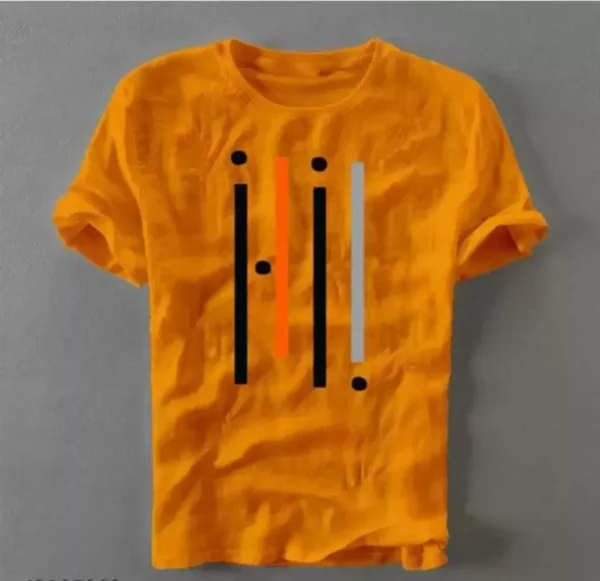 Men Printed Round Neck Cotton Blend Half T-Shirt