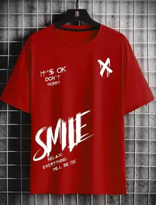 Men Printed Round Neck Cotton Half T-Shirt