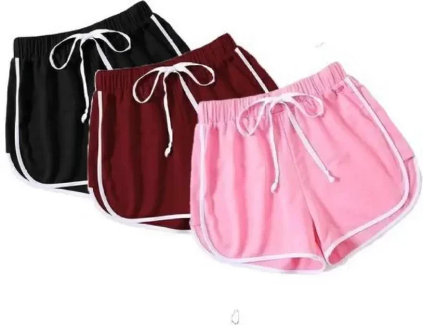 Pack of 3 Solid Women pant Multicolor Hotpants
